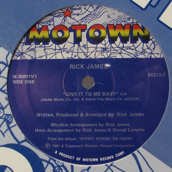 Rick James Give It To Me Baby M 35001V1 Motown Sound LP 12" Single FACTORY SEAL - Picture 3 of 6